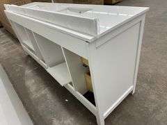 Strada White 84" Double Vanity