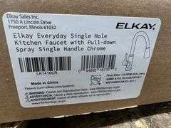 Chrome, Single Hole Faucet, Pull Down Spray Handle and Forward Only Lever
