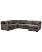 Macys Radley 5pc Fabric Apartment Sectional WITH OTTOMAN Online Retail: $4774