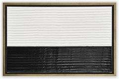 TRAIN2 ART Black and White Wall Art White and Black Regular Textures Oil Painting Framed Wall Art fo