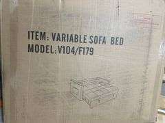 55.1-inch 3-in-1 convertible Sofa Bed Black