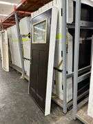 Brown Fiberglass, Decorative Entrance Door 36"x80", Left Hand