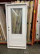 White Fiberglass, Decorative Entrance Door 36"x80", Right Hand