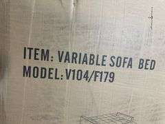 55.1-inch 3-in-1 convertible Sofa Bed Black