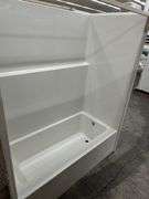 White Fiberglass Shower Enclosure 32 1/2"X60"X76 " Right Hand Drain