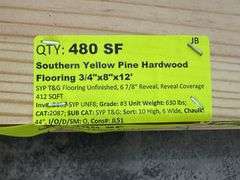 Southern Yellow Pine Hardwood Flooring 3/4"x8"x12'