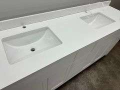 Strada White 84" Double Vanity