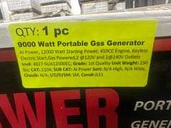 9000 Watt Portable Gas Generator