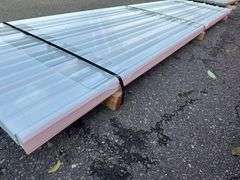 White Corrugated Metal Panel 3'x12'