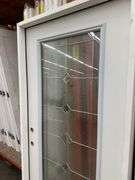 Exterior Full Decorative Glass Fiberglass Door 36"x80" RH