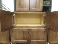Rustic Walnut Shaker Kitchen Cabinet Set 12'x15'