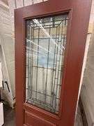 Cherry Mahogany Deco 2 PNL Fiberglass Door Slab 36"x80"