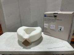 Medline 5" Raised Toilet Seat with Lock, No Arms, White, 400 lb Capacity
