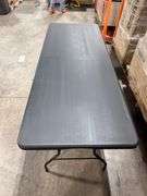 6 Ft Plastic Folding Table -Black