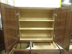 Rustic Walnut Shaker Kitchen Cabinet Set 12'x15'