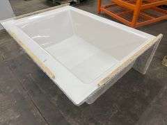 Acryl Alcove Left-Hand Drain Whirlpool Bathtub in White 60"x43"x21 1/2"