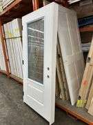 White Fiberglass, Decorative Entrance Door 36"x80", Right Hand