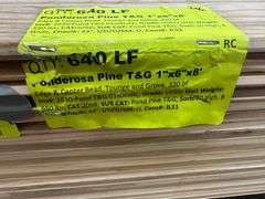 Ponderosa Pine T&G 1"x6"x8'