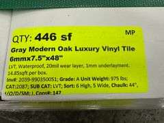 Gray Modern Oak Luxury Vinyl Tile 6mmx7.5"x48"