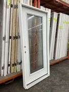 Exterior Full Decorative Glass Fiberglass Door 36"x80" RH