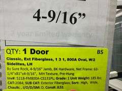 Classic, Ext Fiberglass, 1-3-1, 800A Oval, W/2 Sidelites, LH