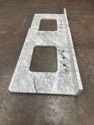 Carrara Marble Double Basin Vanity Top 60"x22"