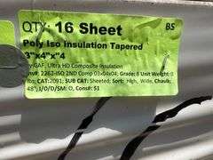 Poly ISO Insulation Tapered 3"x4'x4'