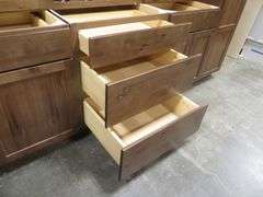Rustic Walnut Shaker Kitchen Cabinet Set 12'x15'
