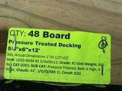 Pressure Treated Decking 5/4"x6"x12'