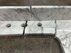 Carrara Marble Double Basin Vanity Top 60"x22"