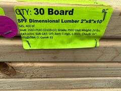 SPF Dimensional Lumber 2"x8"x10'