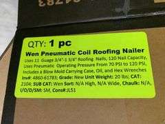 Wen Pneumatic Coil Roofing Nailer
