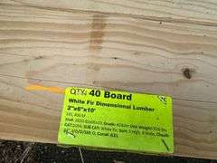 White Fir Dimensional Lumber 2"x6"x10'