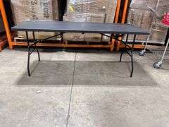 6 Ft Plastic Folding Table -Black