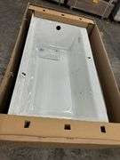 Signature 60" Three Wall Alcove Acrylic Whirlpool Tub with Right Drain Left Hand Pump and Overflow