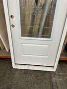 White Fiberglass, Decorative Entrance Door 36"x80", Right Hand