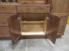 Rustic Walnut Shaker Kitchen Cabinet Set 12'x15'