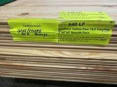 Southern Yellow Pine T&G Paneling 1"x6"x8' Smooth Face