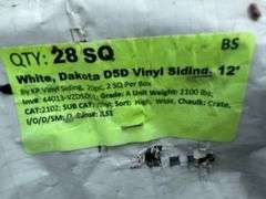 White, Dakota D5D Vinyl Siding 12'