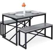 3-Piece Bench Style Dining Furniture Set