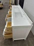 Strada White 84" Double Vanity