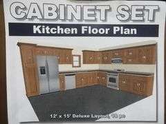 Rustic Walnut Shaker Kitchen Cabinet Set 12'x15'