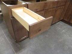 Rustic Walnut Shaker Kitchen Cabinet Set 12'x15'