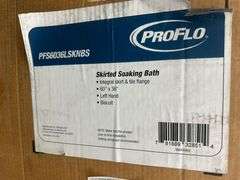 ProFlo "Hillsboro" 60'' x 36'' Soaking Bathtub For Alcove Installation, Biscuit