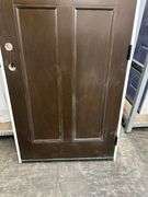 Brown Fiberglass, Decorative Entrance Door 36"x80", Left Hand