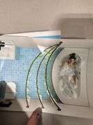 Curved Shower Curtain Rod Tension Curtain Rod-Black