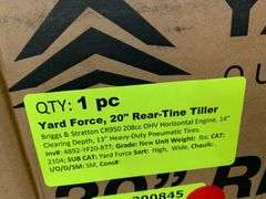 Yard Force, 20" Rear-Tine Tiller