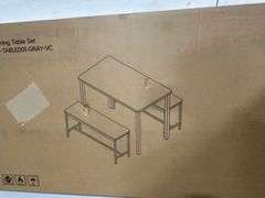 3-Piece Bench Style Dining Furniture Set