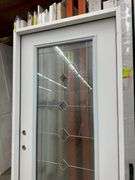 Exterior Full Decorative Glass Fiberglass Door 36"x80" RH
