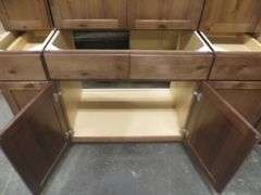 Rustic Walnut Shaker Kitchen Cabinet Set 12'x15'